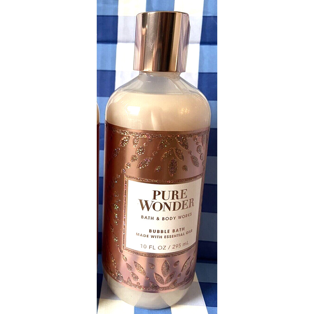BATH & BODY WORKS Pure Wonder Bubble Bath w/ Essential Oils 10 fl oz FREE SHIP